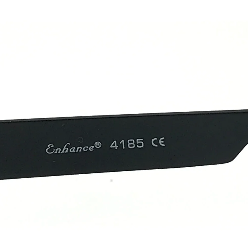 Enhance Eyeglasses Frames 4185 SBK Satin Black Rectangle Full Rim 54-17-140